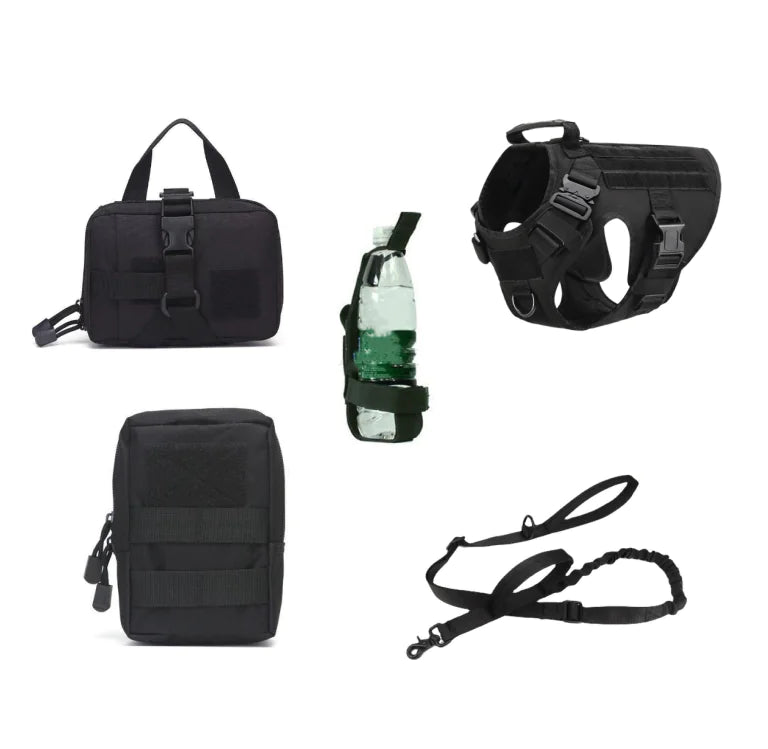 Tactical Dog Harness and Leash Set for All Breeds